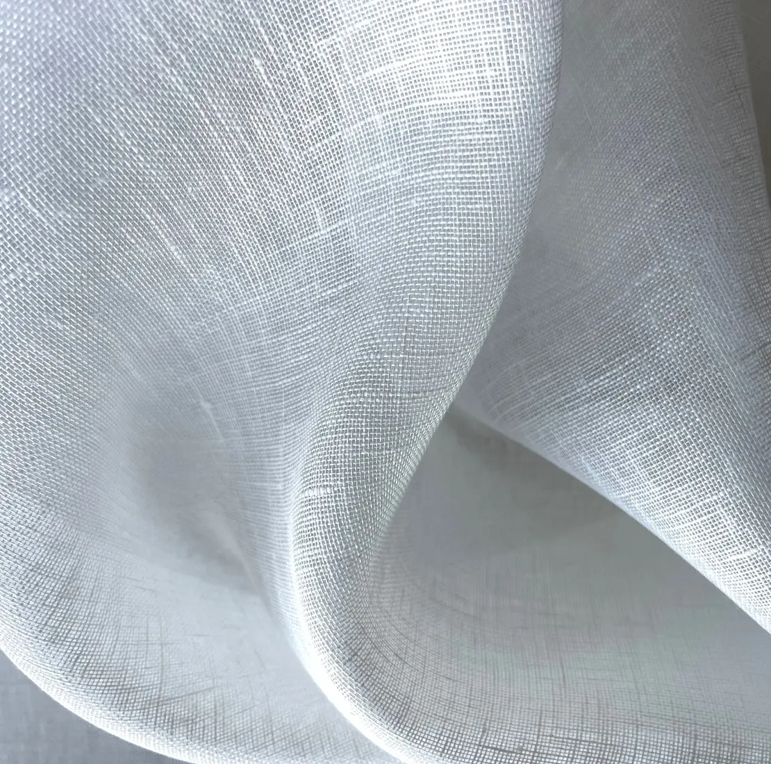 120" Wide Semi-Sheer Off-White Linen Scrim (Made in Lithuania)
