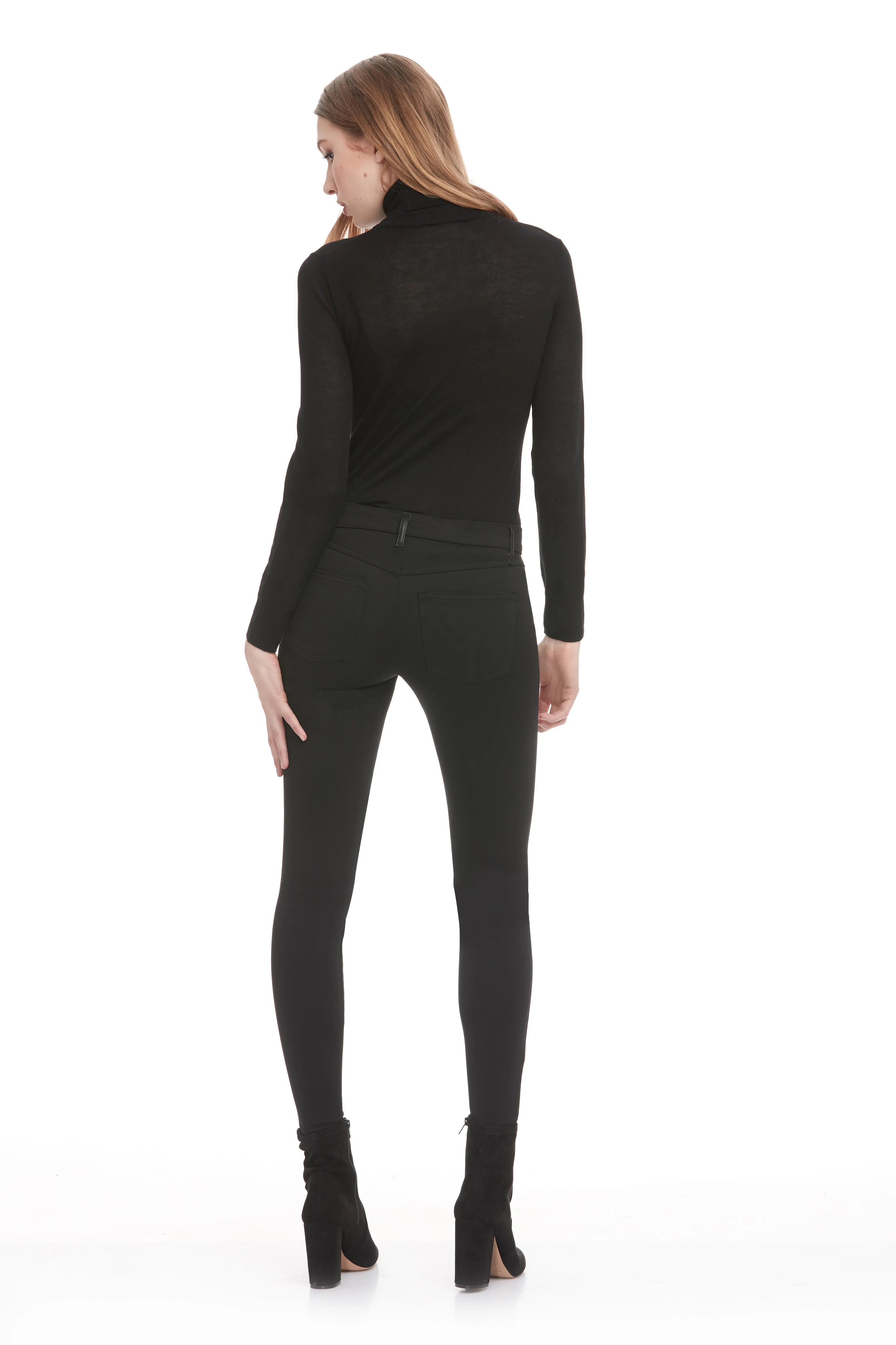 1716BK (Black faux vegan leather jeans only)