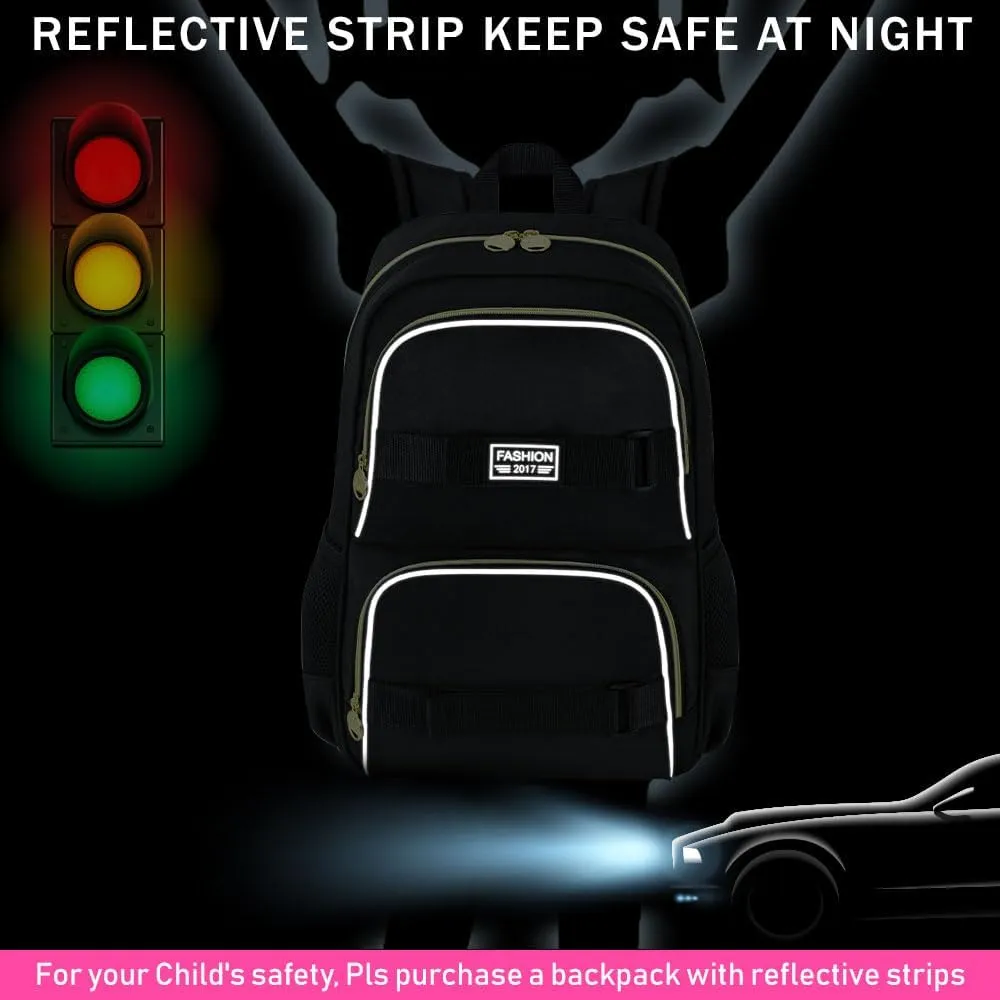 3Pcs Backpack for Girls Boys, 17 Inches Women Men School Bookbag Set for Teens College, Laptop Backpacks with Lunch Box