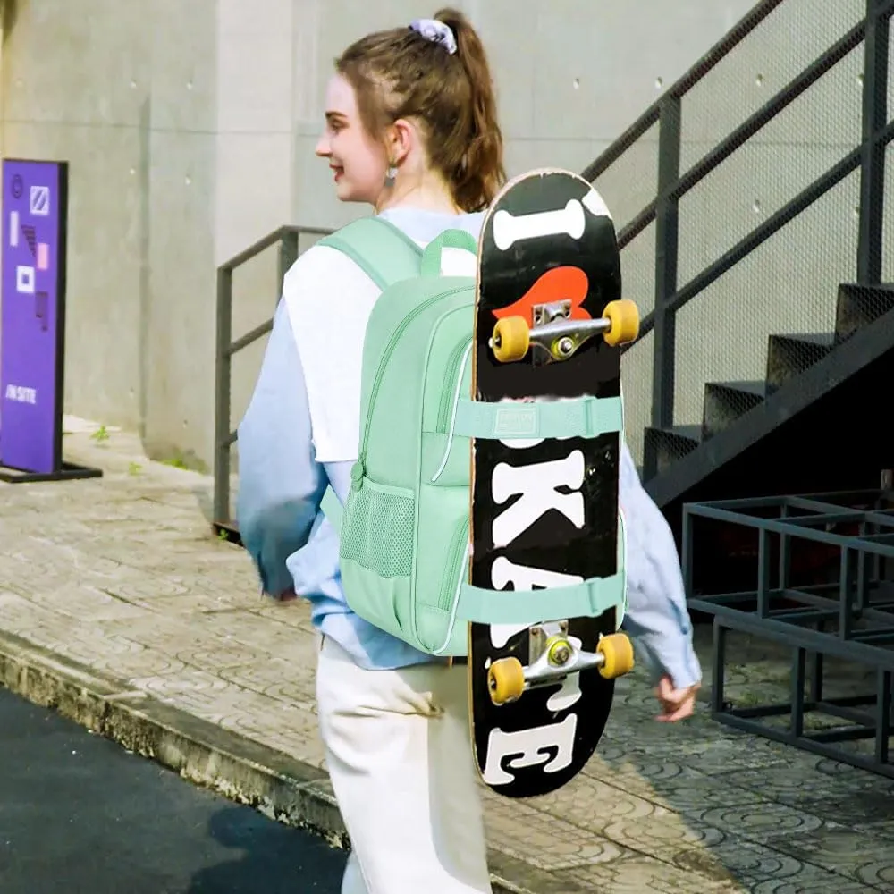 3Pcs Backpack for Girls Boys, 17 Inches Women Men School Bookbag Set for Teens College, Laptop Backpacks with Lunch Box