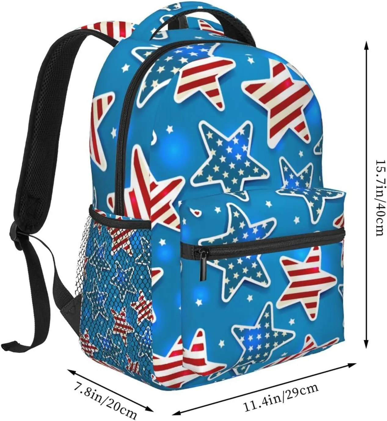 4th July Travel Laptop Backpack Women Lightweight Backpack Adjustable College Backpack Fits 15.6 Inch Laptop Waterproof Travel Backpack for Men