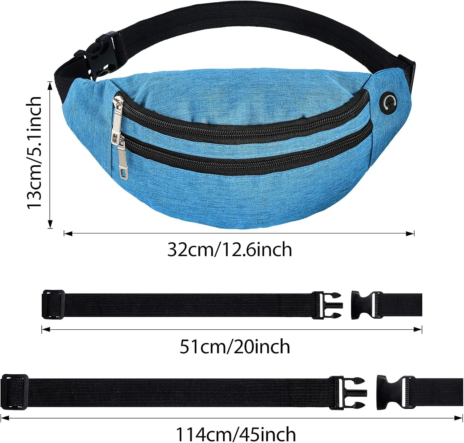 9 Pieces Neon Fanny Pack Bulk 80s 90s Sport Lightweight Belt Bag Adjustable Exercise Running Waist Bag with Adjustable Belt and 2 Zippers for Travel Women Men Running Sports Phone