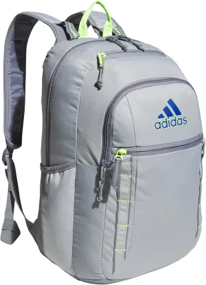 adidas Excel Backpack, Durable Large Athletic Laptop Bag, Stone Grey/Team Royal Blue/Lucid Lemon Yellow, One Size