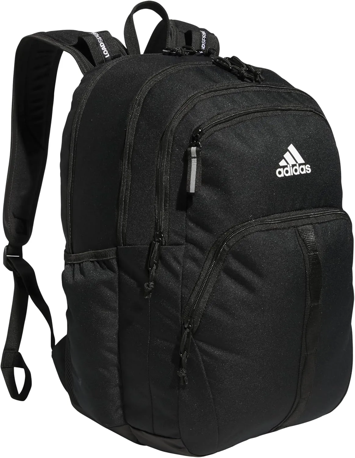 adidas Prime Backpack for Work, Travel Bag for Women and Men with Padded Compartment for Laptop, Black/White/2, One Size