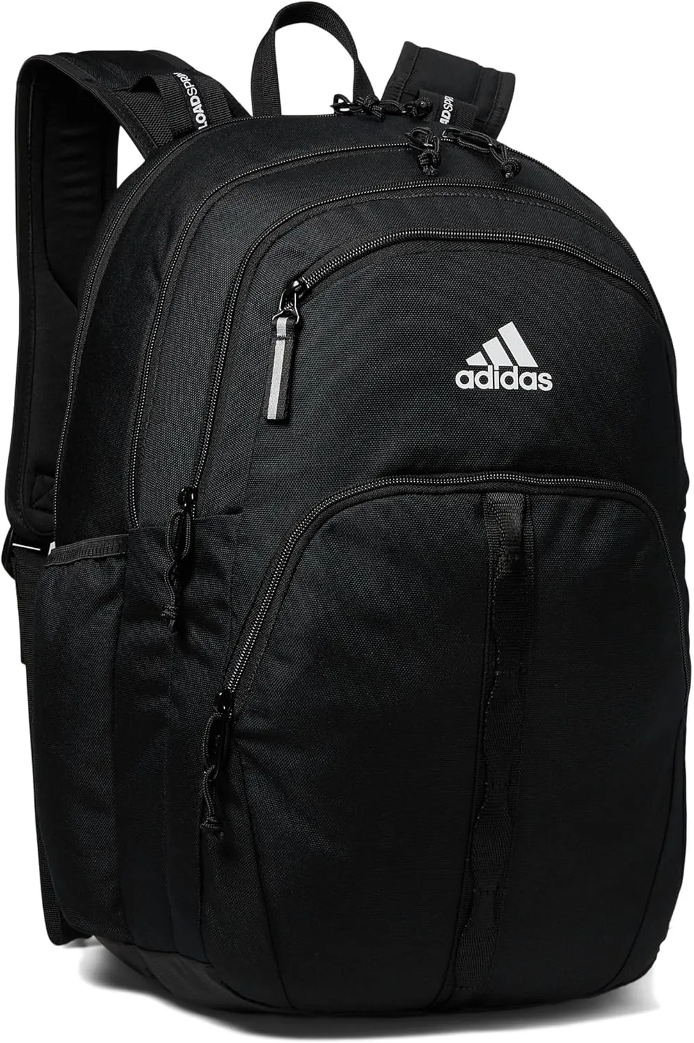 adidas Prime Backpack for Work, Travel Bag for Women and Men with Padded Compartment for Laptop, Black/White/2, One Size