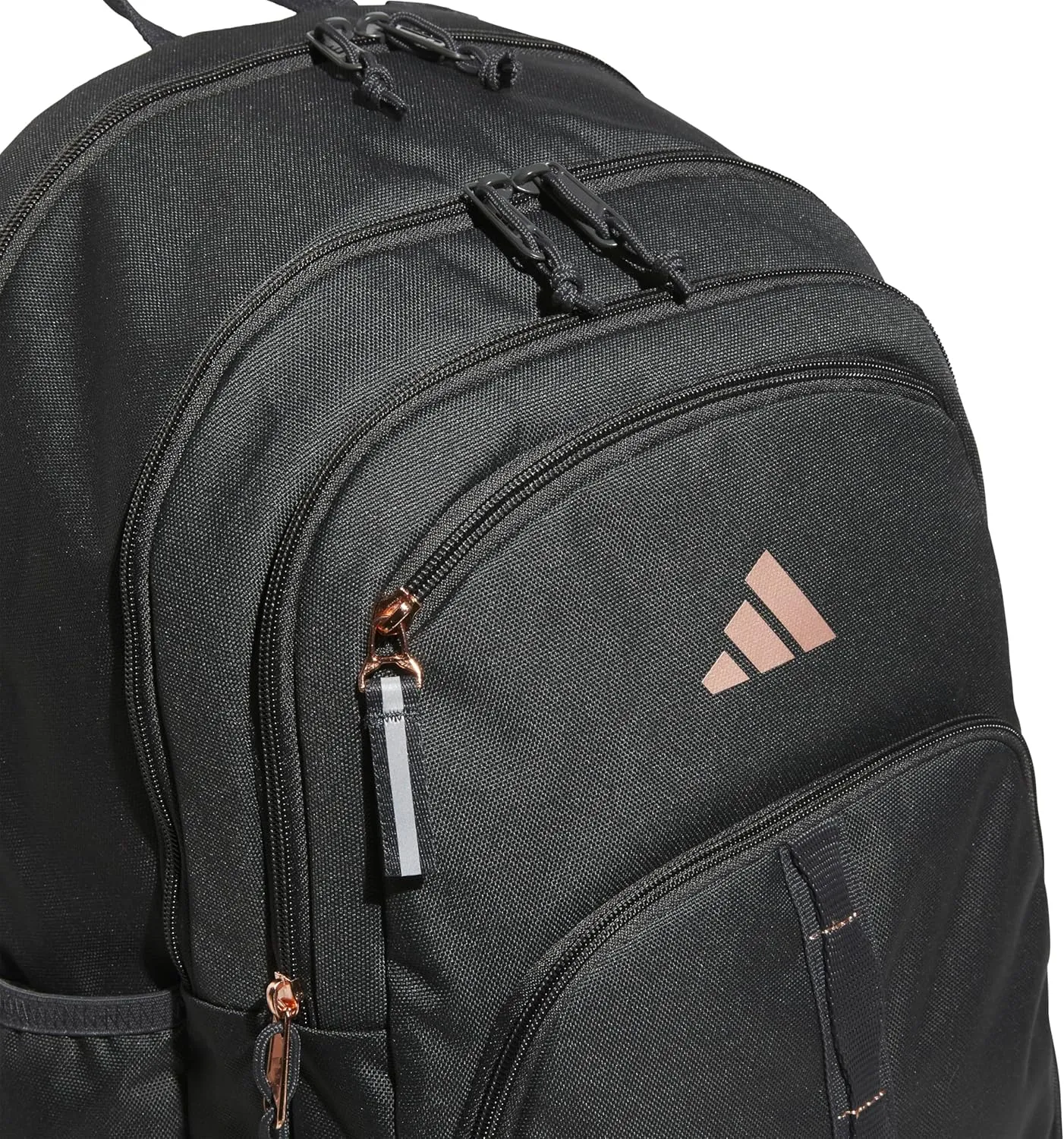 adidas Prime Backpack for Work, Travel Bag for Women and Men with Padded Compartment for Laptop, Carbon Grey/Rose Gold, One Size
