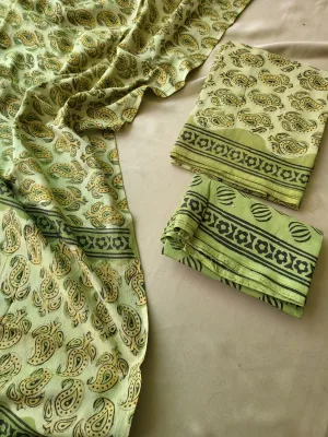 Ajrakh Cotton Hand BlockPrint Dress Material