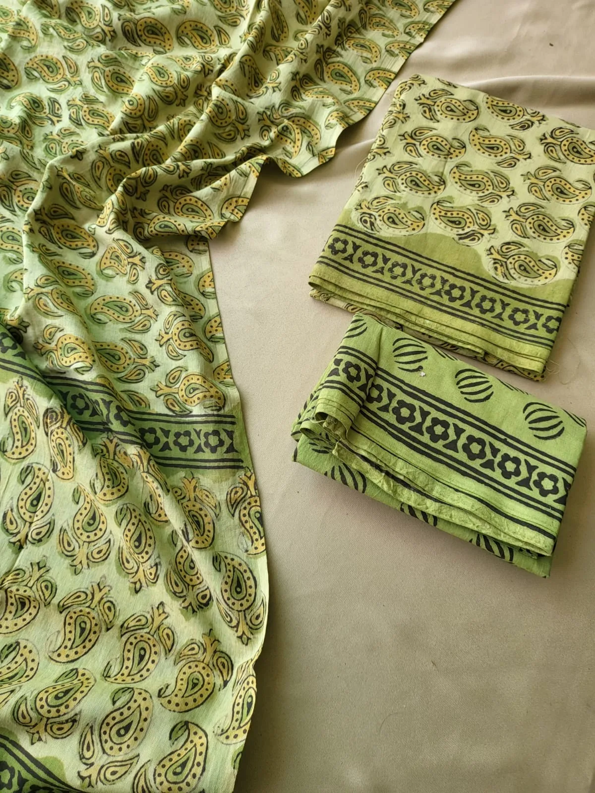 Ajrakh Cotton Hand BlockPrint Dress Material