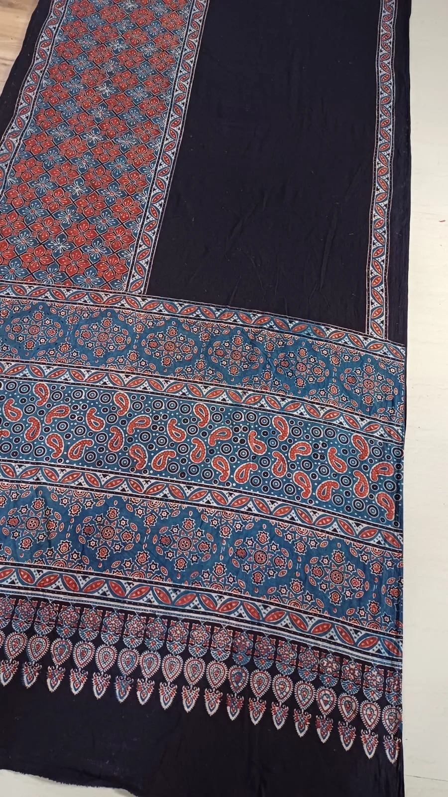 Ajrakh Cotton Saree