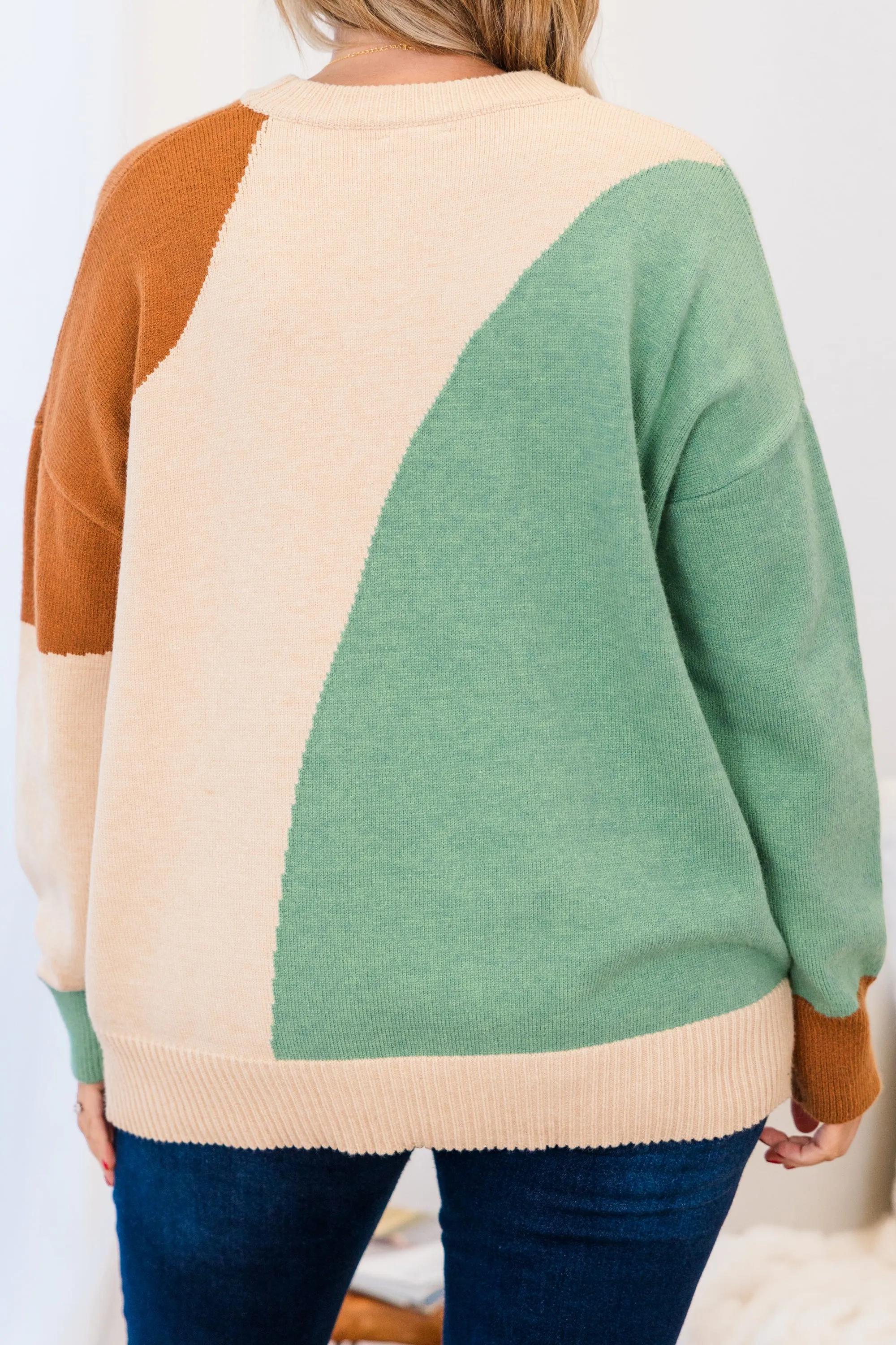 Almost Forever Sweater, Teal