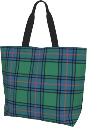 Ancient Tartan Tote Bag For Women Weekender Travel Bag Reusable Grocery Bags Large Totes Handbags