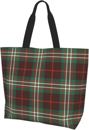Ancient Tartan Tote Bag For Women Weekender Travel Bag Reusable Grocery Bags Large Totes Handbags