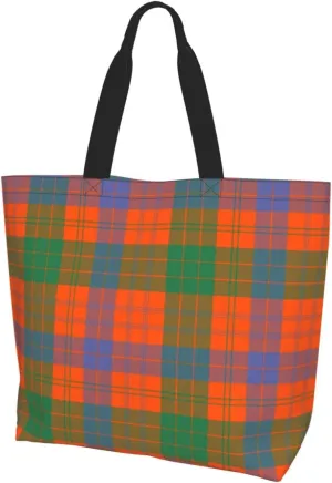 Ancient Tartan Tote Bag For Women Weekender Travel Bag Reusable Grocery Bags Large Totes Handbags