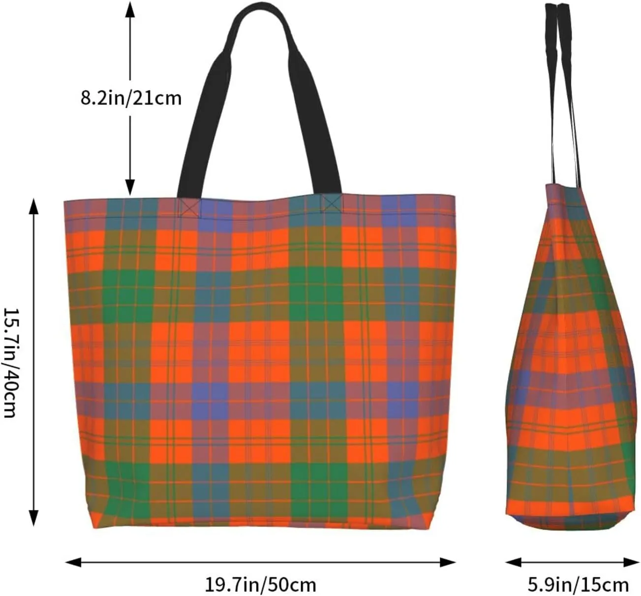 Ancient Tartan Tote Bag For Women Weekender Travel Bag Reusable Grocery Bags Large Totes Handbags