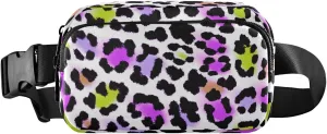 Animal Print Leopard Texture Belt Bag for Women Men Fanny Pack Small Waist Pouch Crossbody Bags for Outdoor Hiking Running Travel