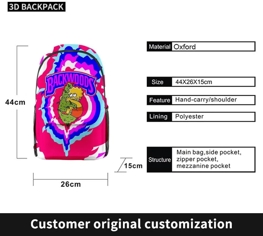 Anime Backpacks Casual Laptop Backpack Travel Bags for Men Women