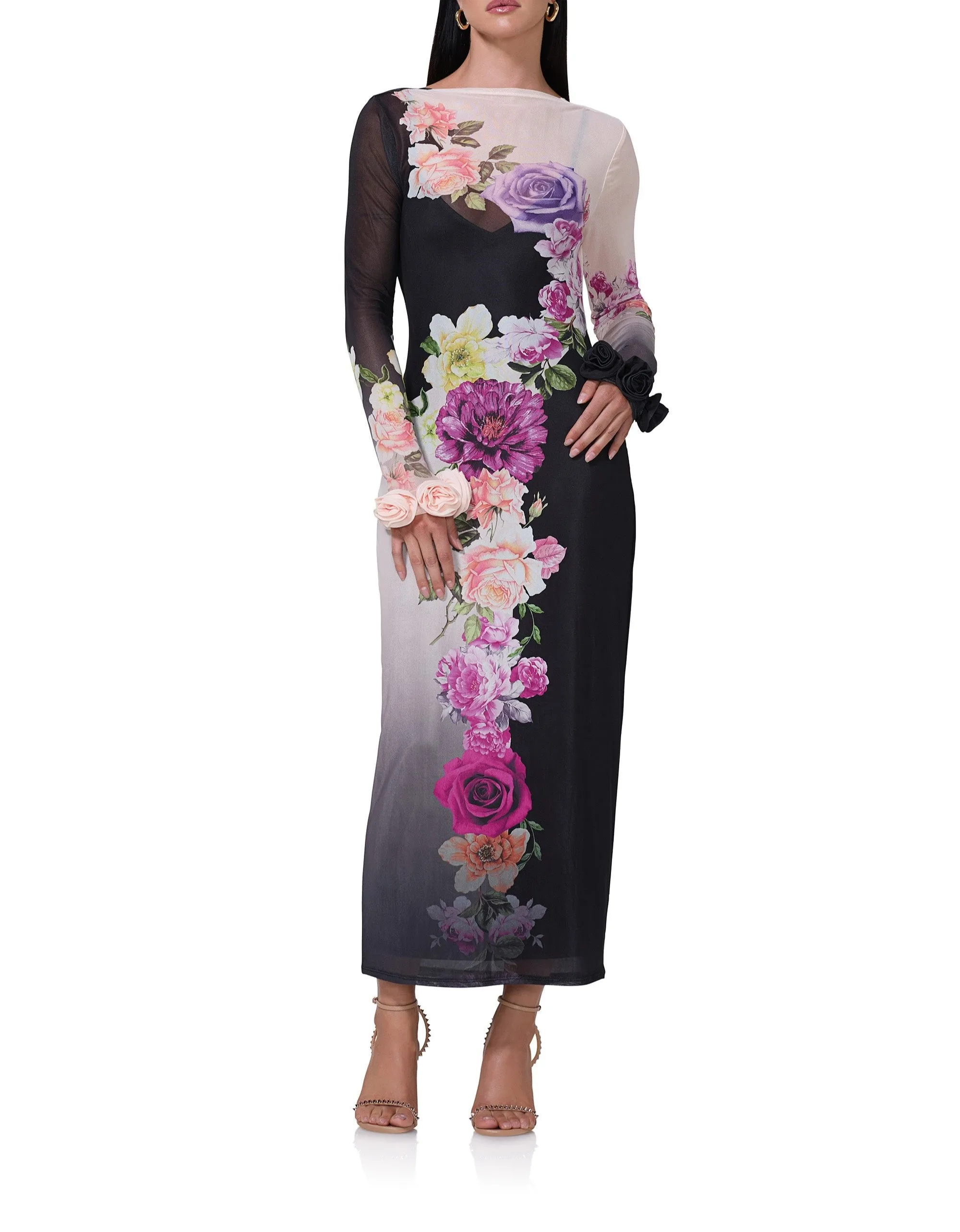 Annamei Dress - Colorblock Floral