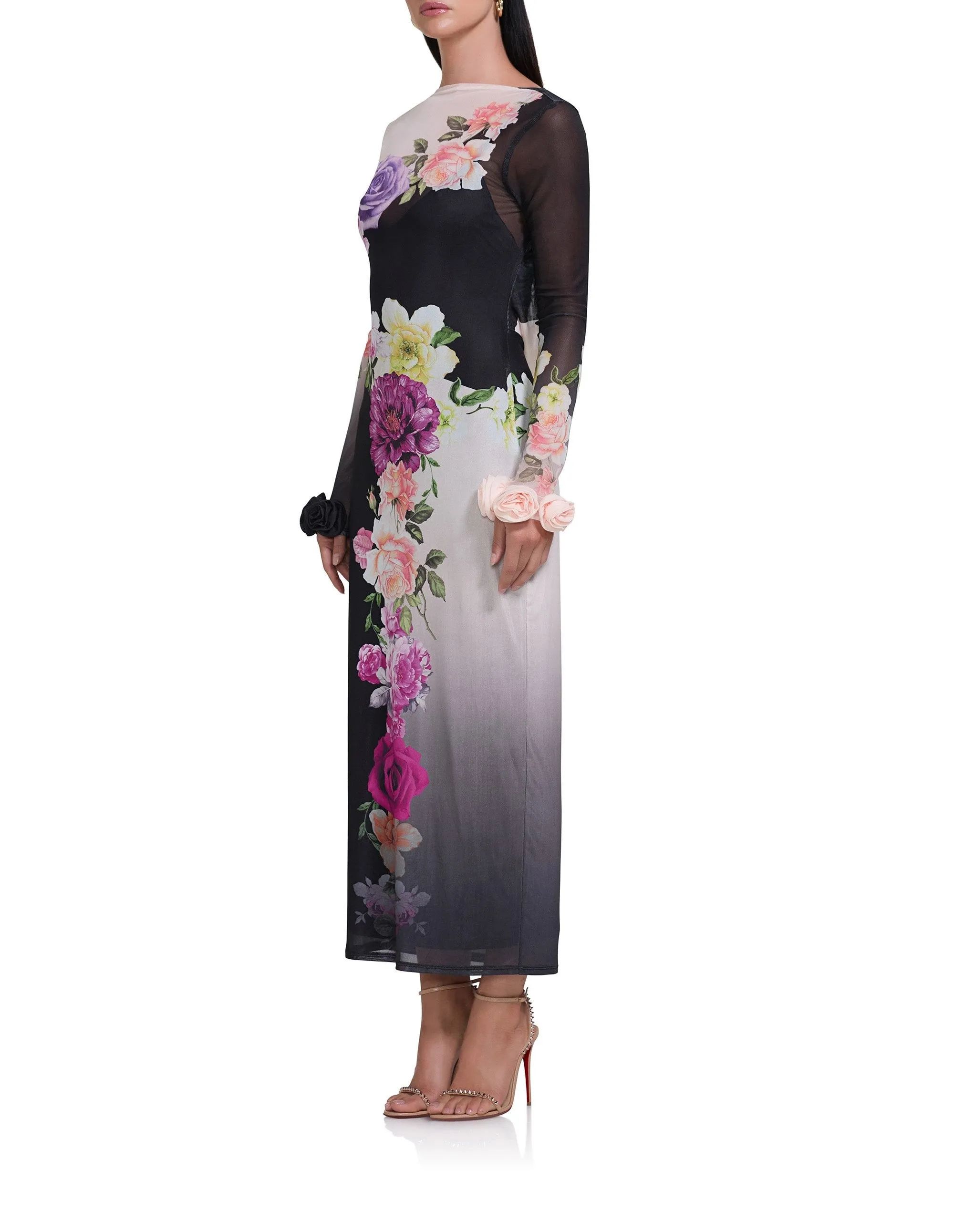 Annamei Dress - Colorblock Floral