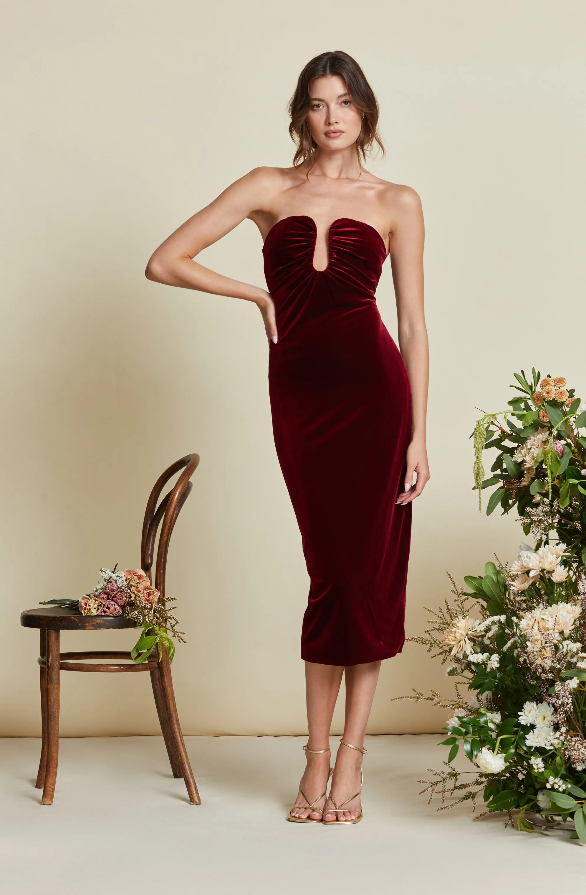 Arista Sweetheart Midi Dress
