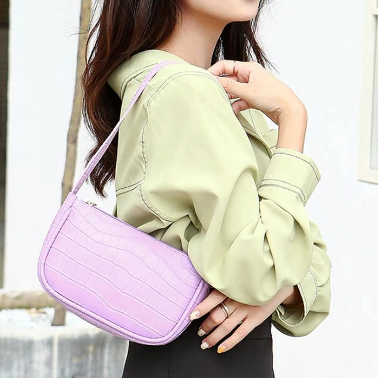 Athletic Crossbody Bags for Women Lightweight Quilted Leather Handbags for Women Beach Bag Water Proof Sandproof(Purple)
