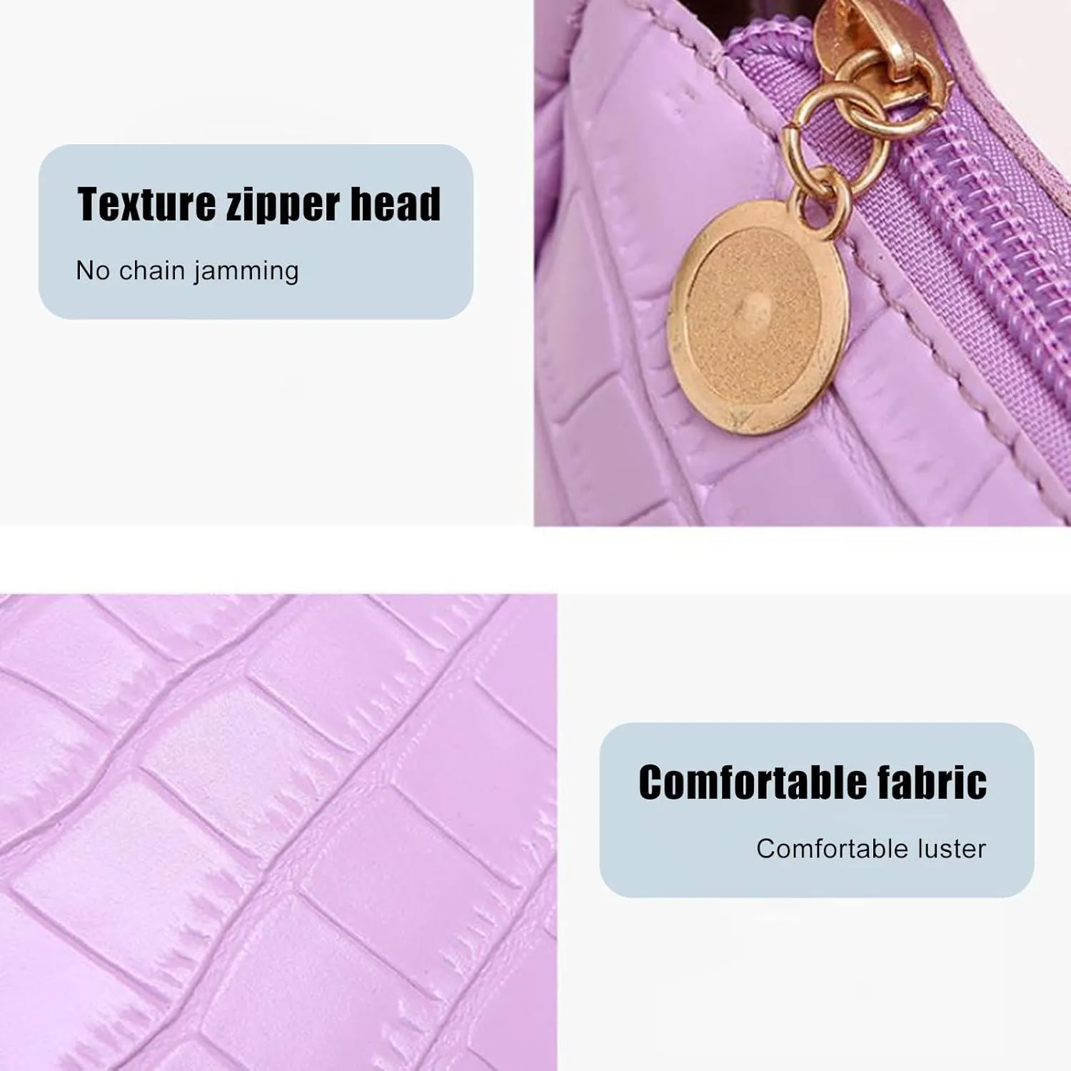 Athletic Crossbody Bags for Women Lightweight Quilted Leather Handbags for Women Beach Bag Water Proof Sandproof(Purple)