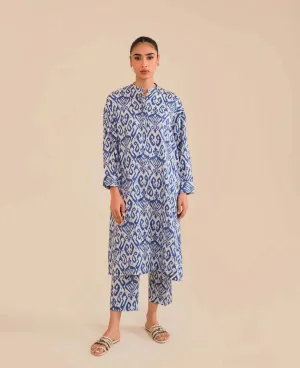 AZURE COTTON SATIN DRESS BY SAHAR