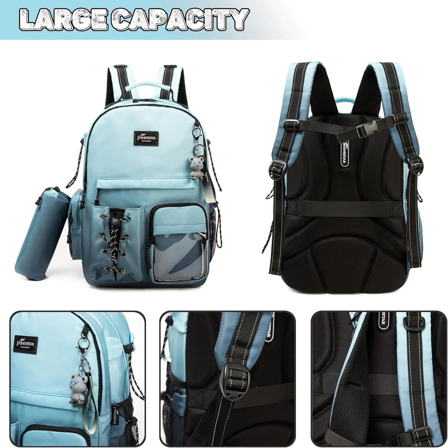 Backpack for Kids Backpack for School Teens Boys Girls Kids Backpacks with Lunch Box Travel Backpacks for Boys Middle High School Book Bags for Teen Girls