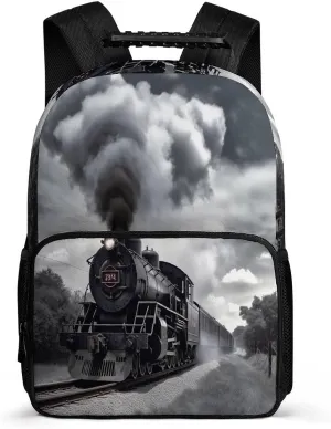 Backpacks Steam Train Clouds Travel Bag Business Work Laptop Backpack