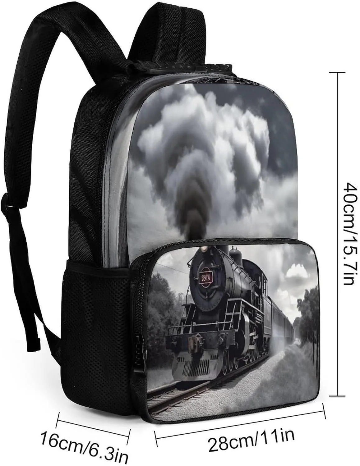 Backpacks Steam Train Clouds Travel Bag Business Work Laptop Backpack