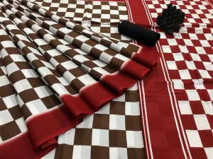 Bagru Printed Cotton Saree with Blouse