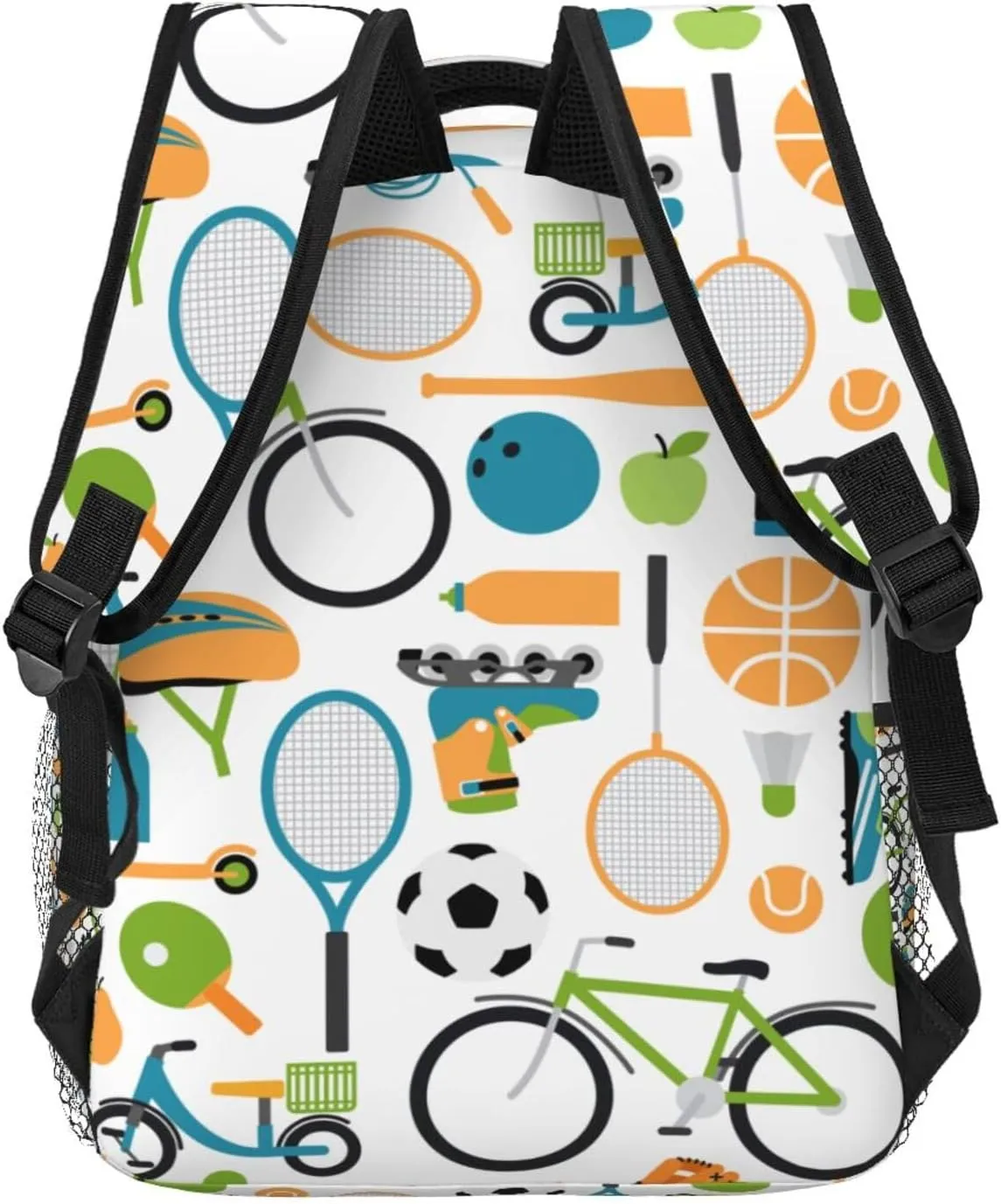 Ball Shuttlecocks Bowling Tennis Baseball Backpack for Men Women, Travel Laptop Backpack Computer Bag Daypack for Business Work Weekender