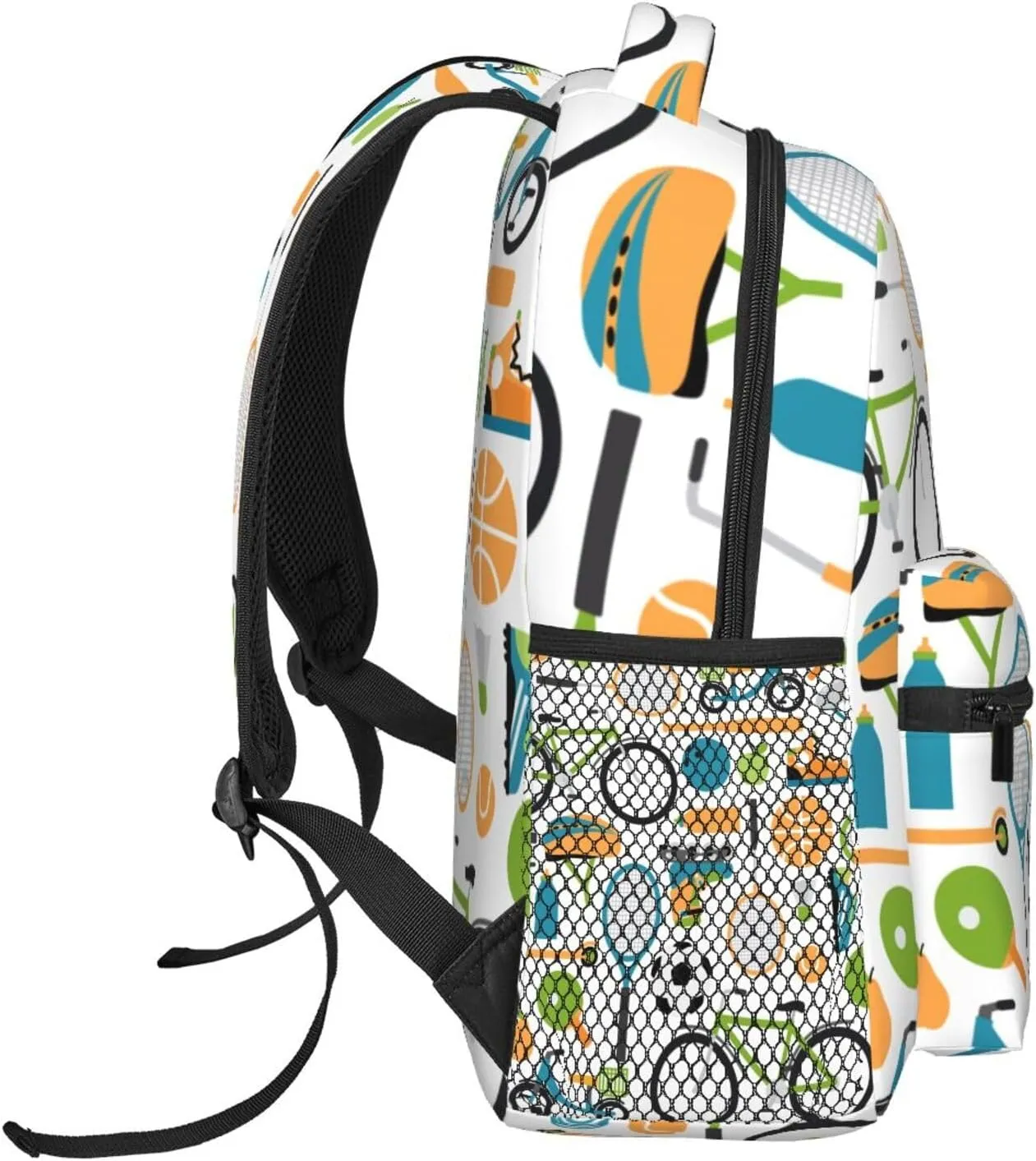 Ball Shuttlecocks Bowling Tennis Baseball Backpack for Men Women, Travel Laptop Backpack Computer Bag Daypack for Business Work Weekender