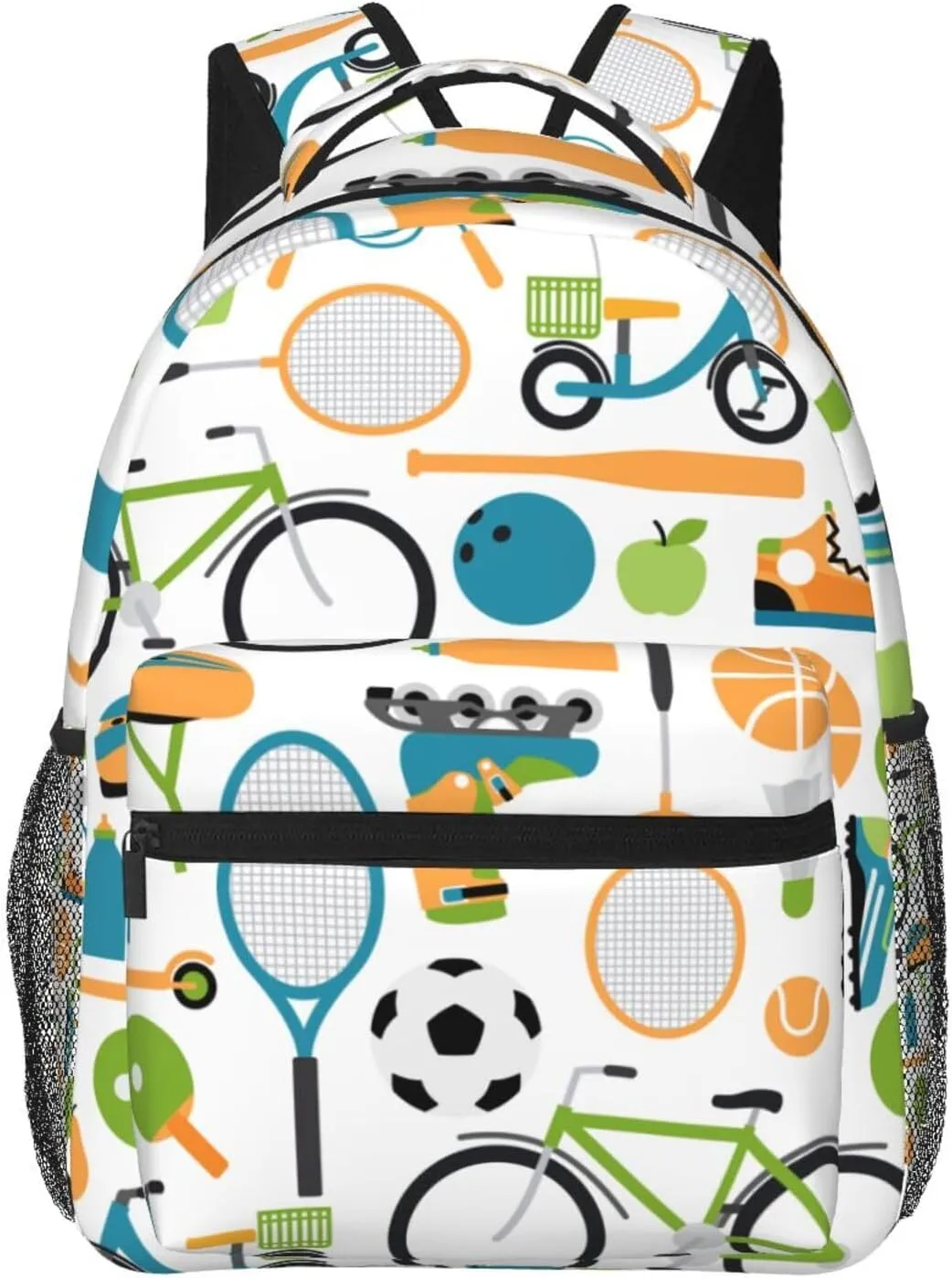 Ball Shuttlecocks Bowling Tennis Baseball Backpack for Men Women, Travel Laptop Backpack Computer Bag Daypack for Business Work Weekender