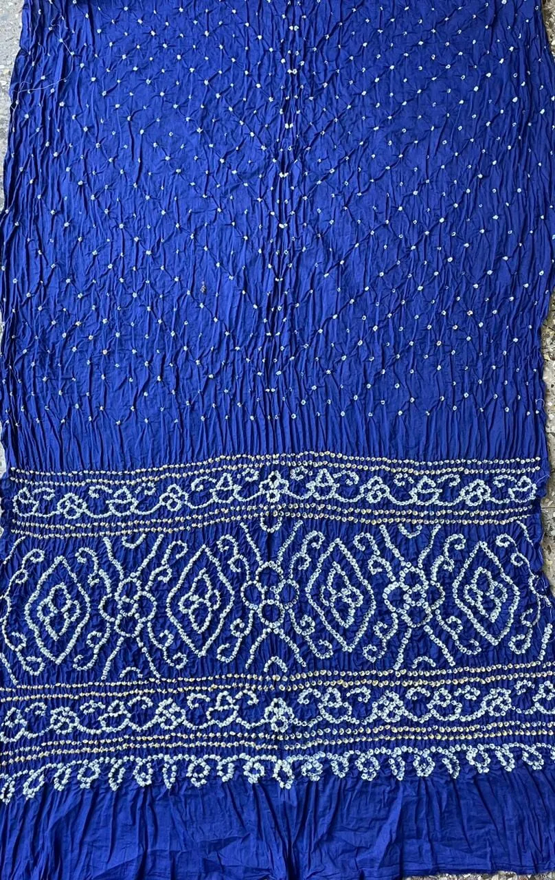 Bandhej Cotton Saree with blouse