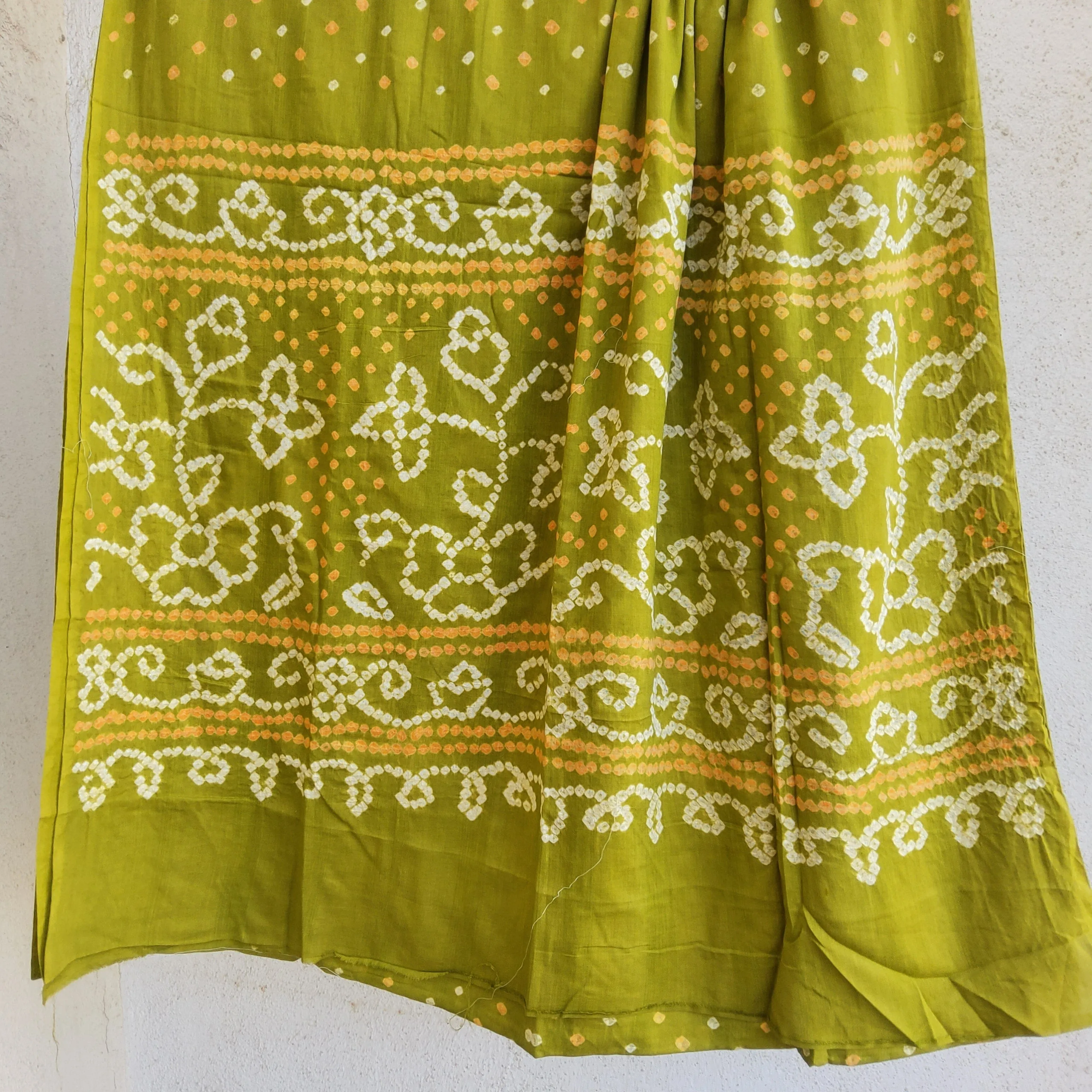 Bandhej Satin Cotton Saree with blouse
