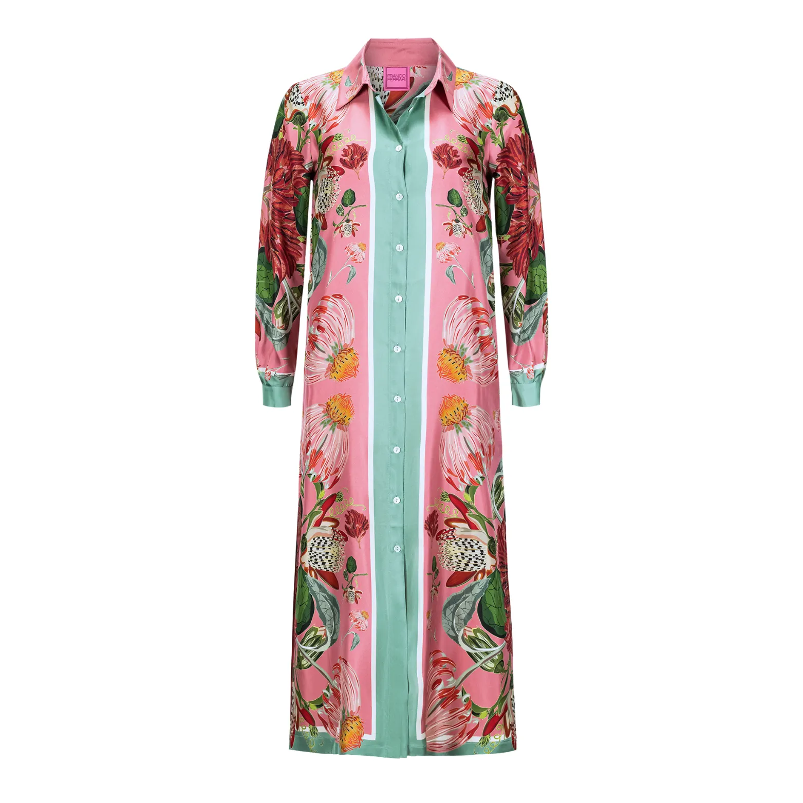 Belted Silk Shirt Dress