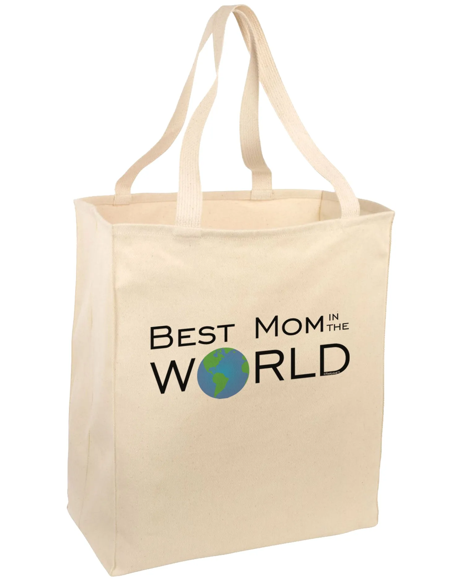 Best Mom in the World Large Grocery Tote Bag