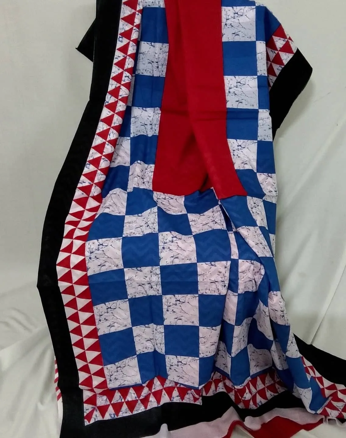 Block Print Cotton Saree with Blouse