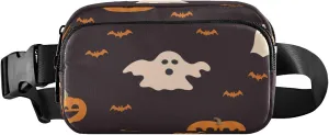 Boccsty Halloween Pumpkins Cute Ghosts Belt Bag for Women Men Fanny Pack Small Waist Pouch Crossbody Bags for Outdoor Hiking Running Travel