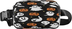 Boccsty Halloween Scary Ghost Pumpkin Belt Bag for Women Men Stars Lantern Fanny Pack Small Waist Pouch Crossbody Bags for Outdoor Hiking Running Travel