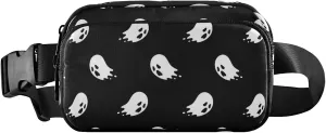Boccsty Halloween Spooky Ghost Belt Bag for Women Men Monster Devil Fanny Pack Small Waist Pouch Crossbody Bags for Outdoor Hiking Running Travel