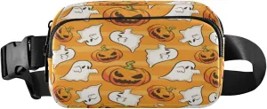 Boccsty Happy Halloween Belt Bag for Women Men Pumpkin Ghost Fanny Pack Small Waist Pouch Crossbody Bags for Outdoor Hiking Running Travel