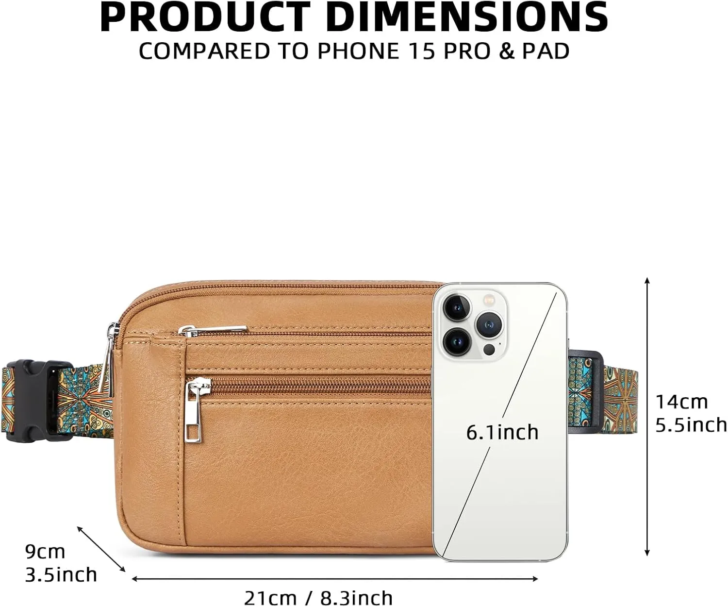 BOSTANTEN Fanny Packs for Women Cross Body Bag Fashionable Waist Bag