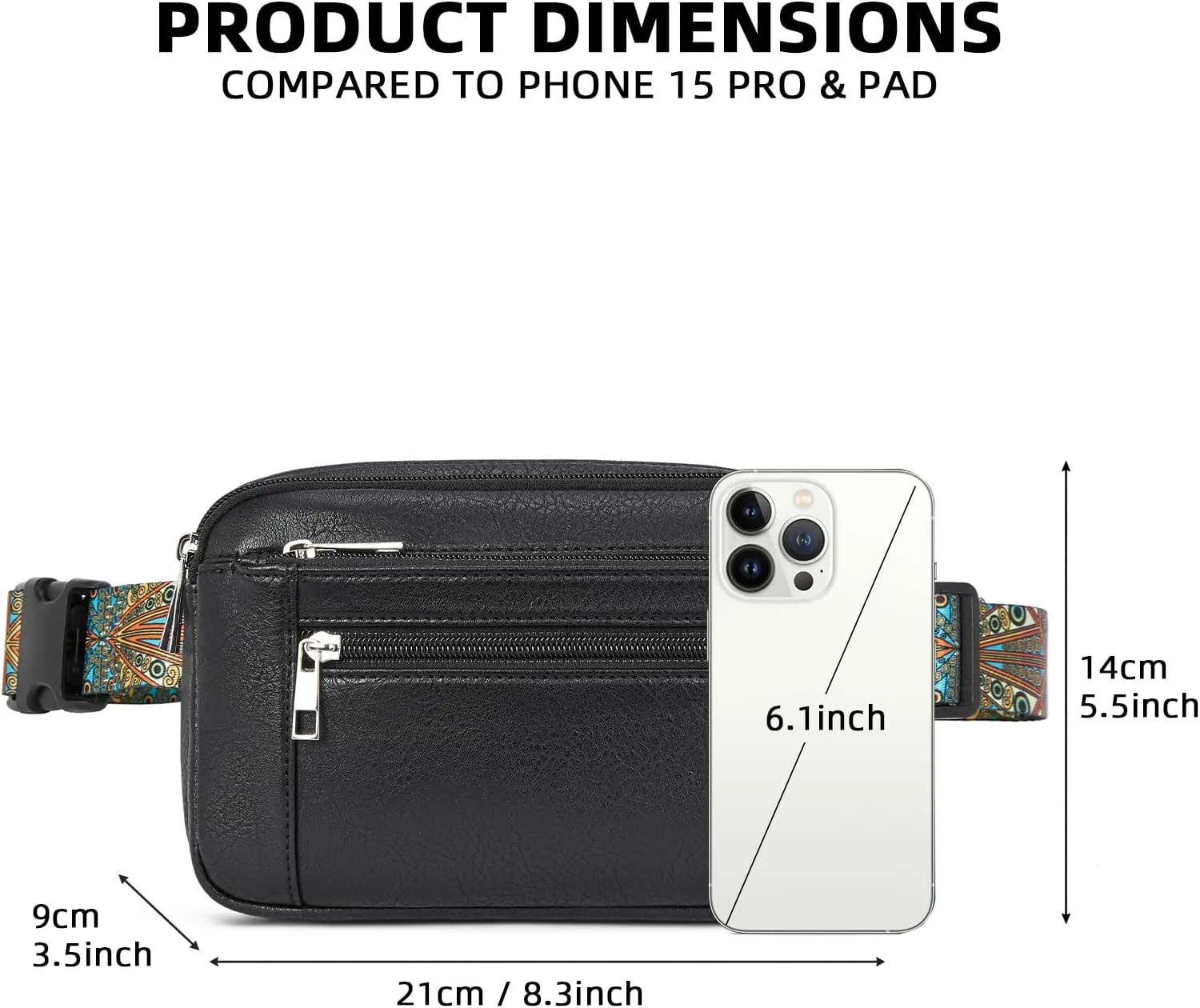 BOSTANTEN Fanny Packs for Women Cross Body Bag Fashionable Waist Bag