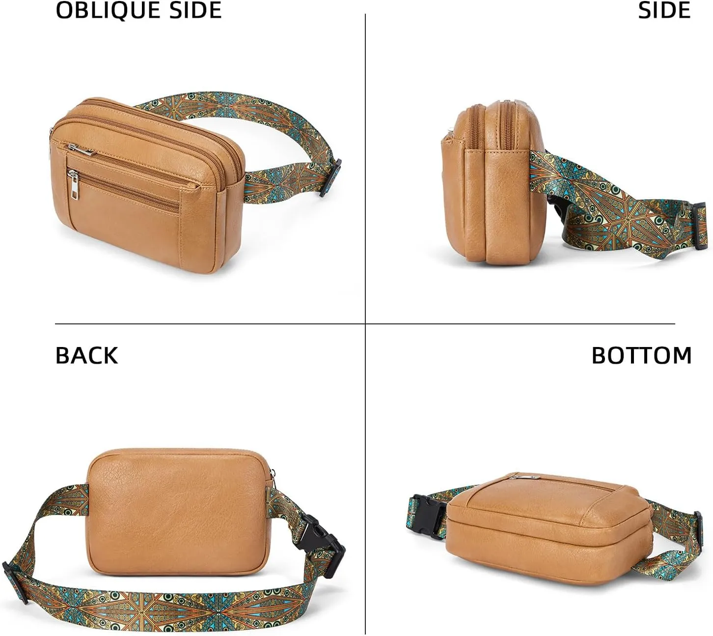 BOSTANTEN Fanny Packs for Women Cross Body Bag Fashionable Waist Bag