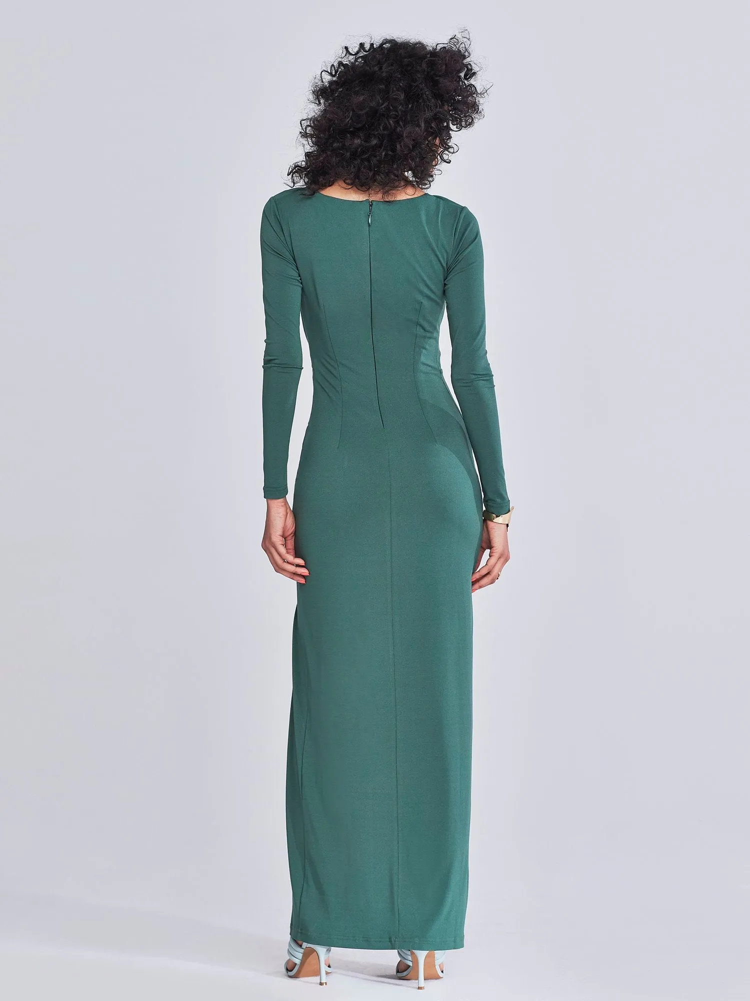 Brenda Draped Scoopneck Dress