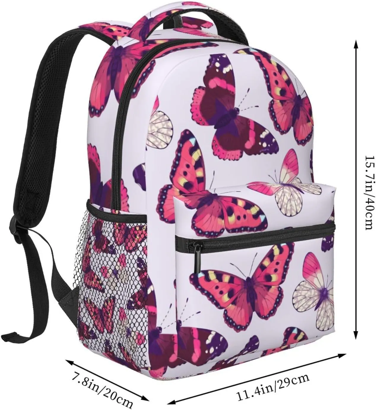 Butterfly Travel Laptop Backpack Women Lightweight Backpack Adjustable College Backpack Fits 15.6 Inch Laptop Waterproof Travel Backpack for Men