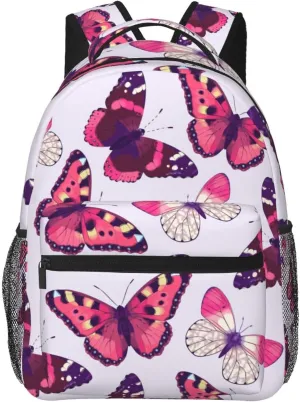 Butterfly Travel Laptop Backpack Women Lightweight Backpack Adjustable College Backpack Fits 15.6 Inch Laptop Waterproof Travel Backpack for Men