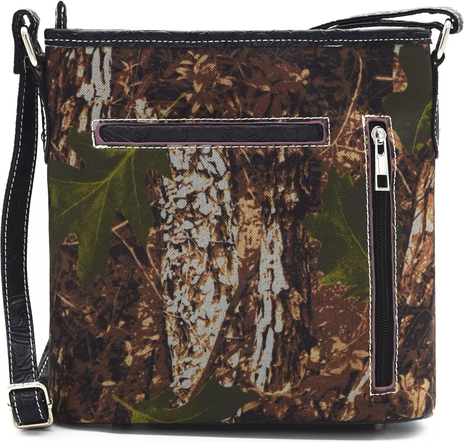 Camouflage Western Style Totes Studded Floral Handbag Tooled Leather Purse Country Women Shoulder Bag Zipper Wallet Set