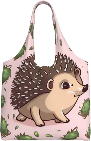 Canvas Tote Bag for Women Purse Cartoon hedgehog Handbags Totes Crossbody Shoulder Shopping Bag